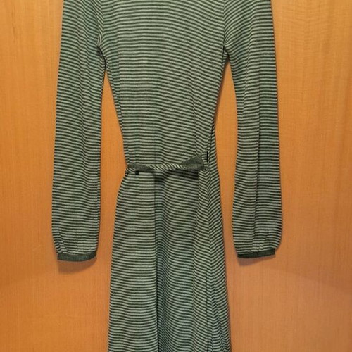 Tommy Hilfiger knitted striped wrap dress like new, gray