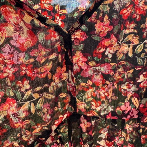 Stradivarius floral cropped blouse size Small like new