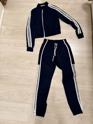 SugarFree sportswear set like new, blue, mesh detail