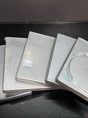 PlayStation 2 cases used, pack of 5 silver