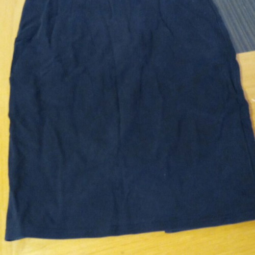 Black knee-length skirt with zip, size 12