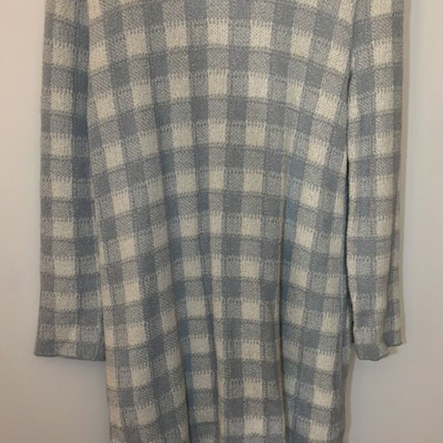 Armani tweed coat like new, white and blue, size S