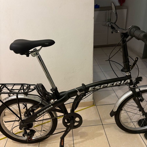 Esperia city folding bike like new, black, 6-speed