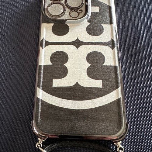 IPhone 14 Pro case with cord new, black and white design