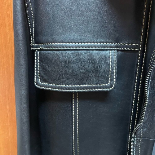 Zara leather jacket used, black, men's size XL