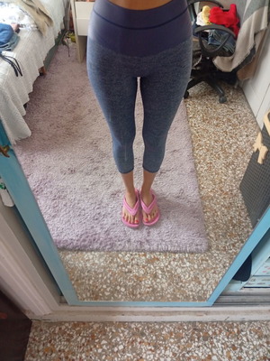 Sports leggings, blue, size M