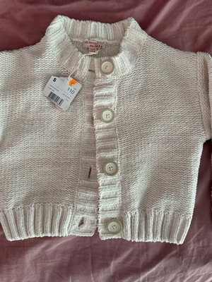 Dpam children's cardigan new for 5 years 110 cm white and beige