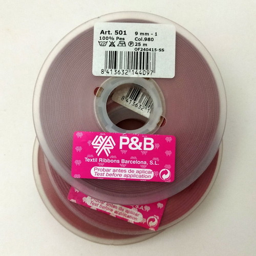 Satin ribbons set of 3, 0.9cm width, 25 meters, new, double-sided