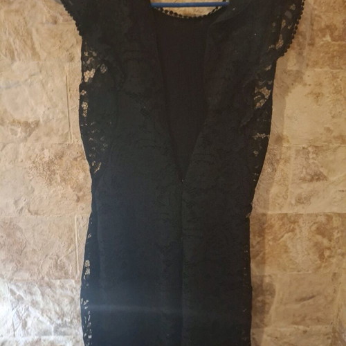 Lace mini dress black, new, size small-medium