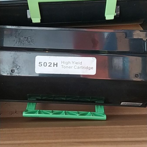 Lexmark 50F2H00 502H toner cartridges used, pack of 4, black