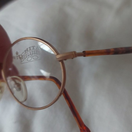 Vintage eyeglass frame like new, gold with tortoiseshell arms