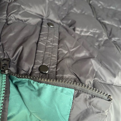Firetrap women's jacket with goose down, new, size 10, grey/navy with green interior