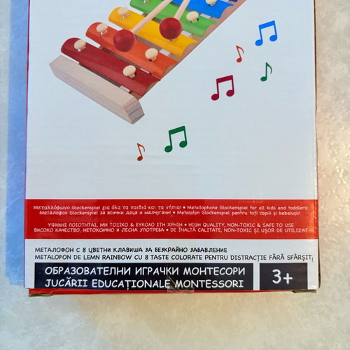 Wooden metallophone new, closed in box, unused