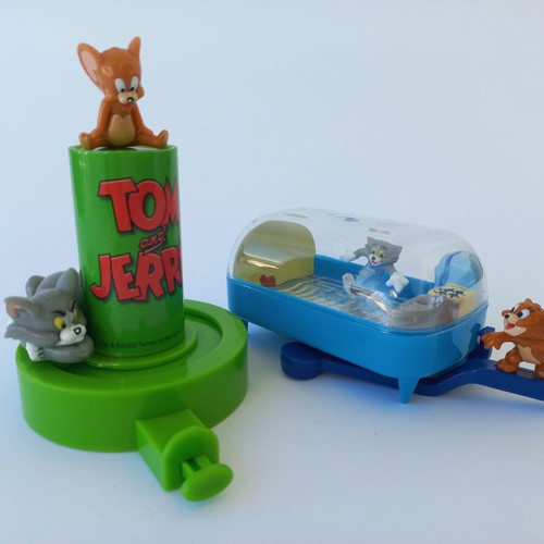 Set of 2 vintage Tom & Jerry collectible toys like new, year 2000
