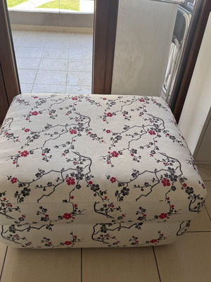 Fabric stool in cream color, like new