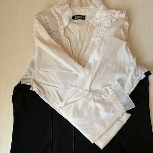 Women's blouse black and white size M used, like new