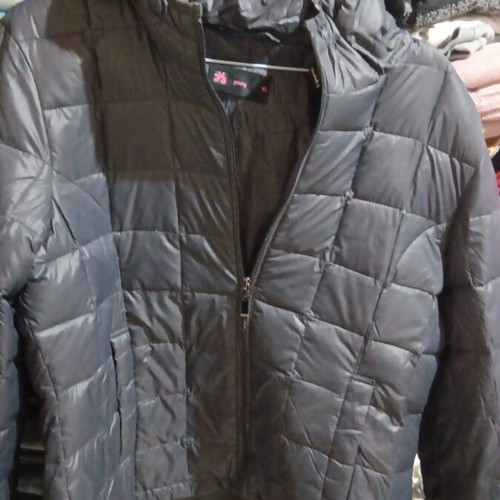 Women's jacket with hood gray like new size M