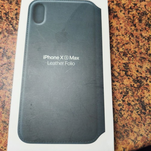 Apple Leather Folio Book green for iPhone XS Max new