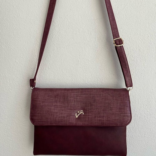 Veta bag Burgundy new crossbody with multiple compartments