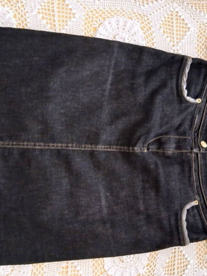 Fidele black elastic denim skirt size small like new