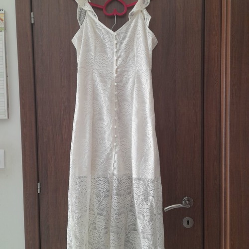 Glamorous white lace dress