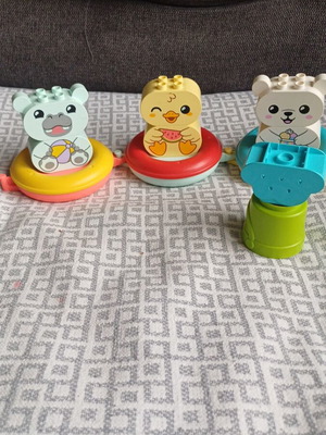 Lego Duplo Bath Time μεταχειρισμένο παιχνίδι μπάνιου με ιπποπόταμο, αρκουδάκι και παπάκι
