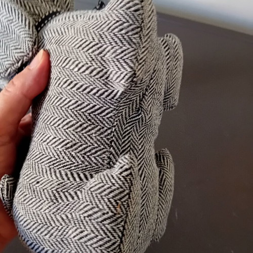 Door Stop Fabric Dog Design, Like New, Velvet Composition