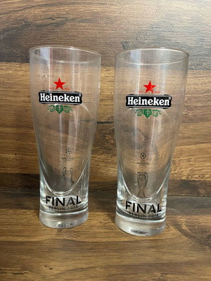 Heineken Final Berlin 2015 Glasses set of 2 new
