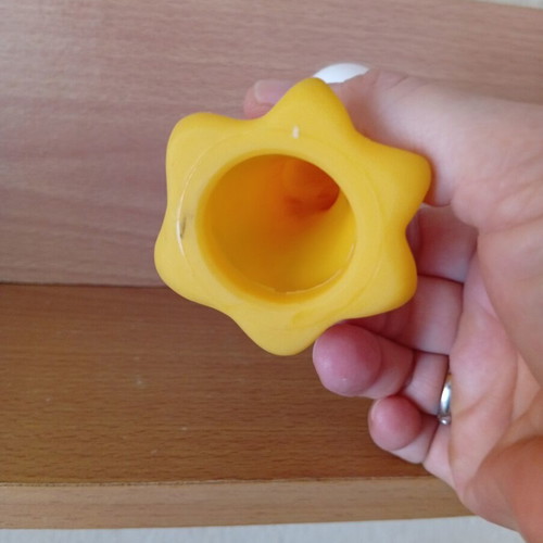 Rubber chicken toy like new, height 11.5 cm
