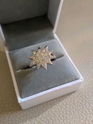 Silver star ring used