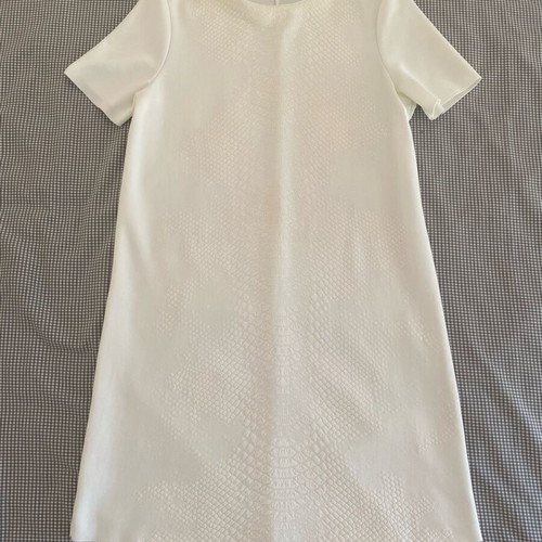 Zara cream mini dress with snake print, like new, size S
