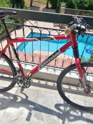 Cannondale F500 Lava Red CD4 Fatty mountain bike used, 26 inch, disc brakes