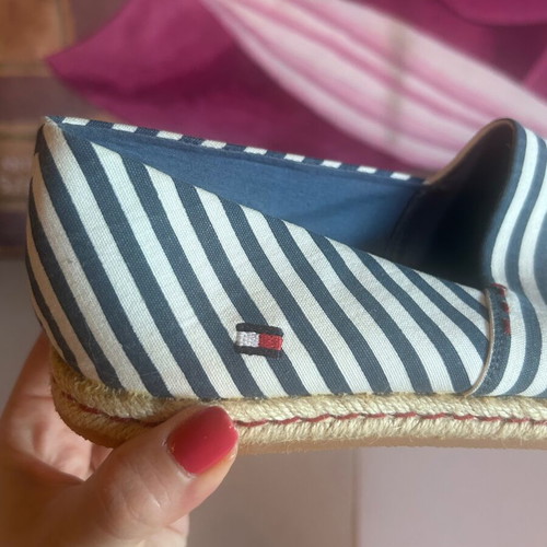 Tommy Hilfiger Nautical Stripe Espadrilles, size 38, with box