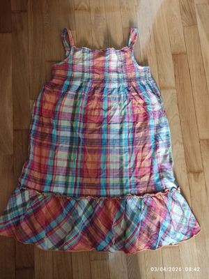 Mothercare strap dress used, multicolored, size 128 cm