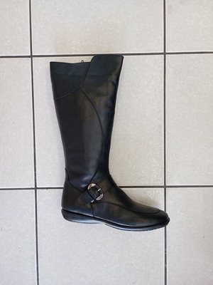 Relax Anatomic leather boot with soft sole and air cushion, black, size 37