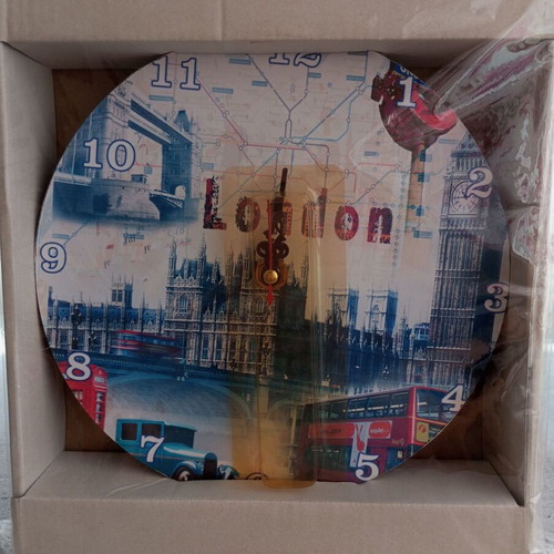 Ρολόι τοίχου London Vintage καινούργιο, αναλογικό