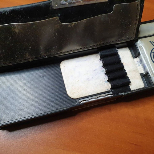 Japanese pencil case used with train theme 1950-1960