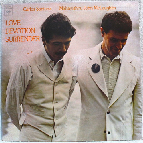 Carlos Santana & Mahavishnu John McLaughlin Love Devotion Surrender vinyl LP used