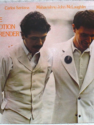 Carlos Santana & Mahavishnu John McLaughlin Love Devotion Surrender vinyl LP used