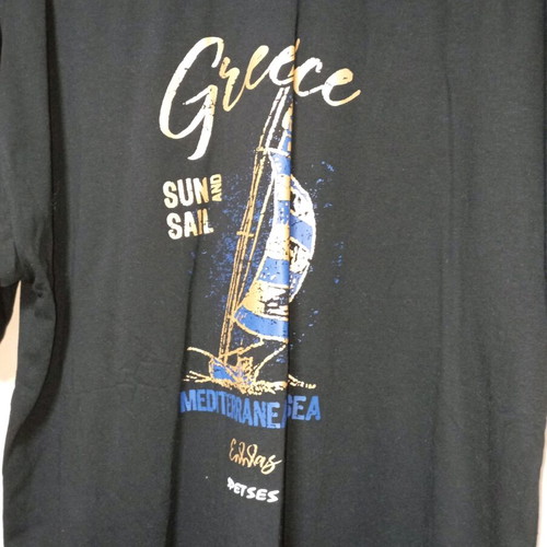 Cotton t-shirt Greece Spetses new, size XXL, black