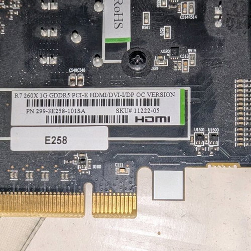 Sapphire R7 260X 1GB used tested