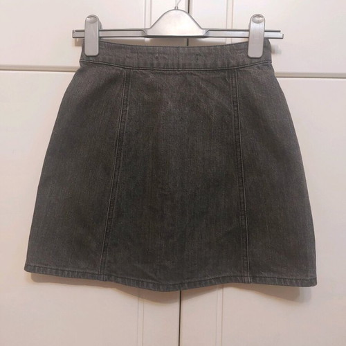Jean skirt with buttons gray Pull&Bear like new, size S