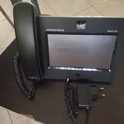 Grandstream GXV3175 7'' Touchscreen VoIP Multimedia Phone like new, wired, black