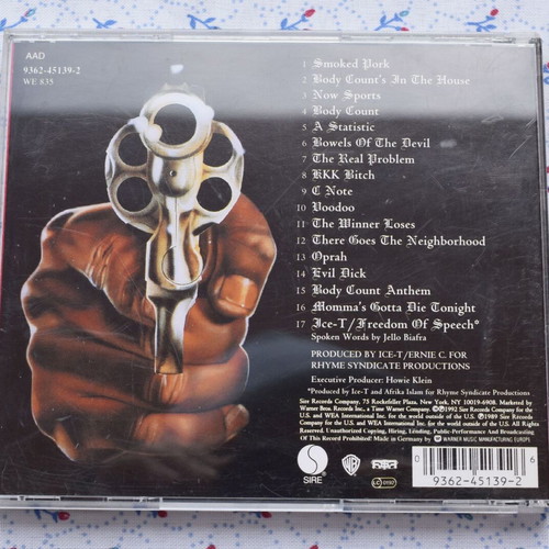 Body Count CD used, Crossover Hardcore 1992