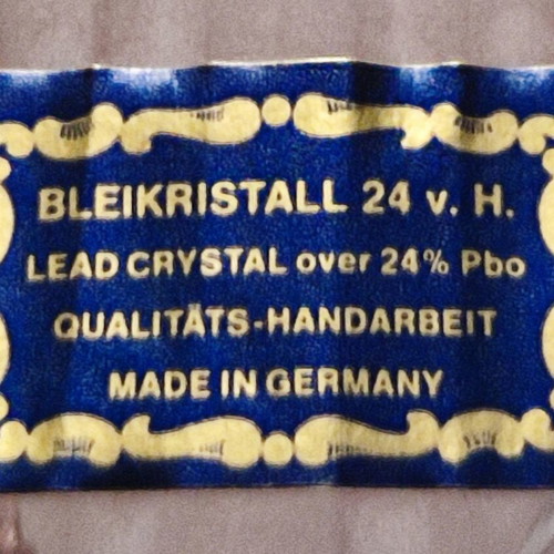 Vintage handmade Bleikristall crystal vase made in Germany, new