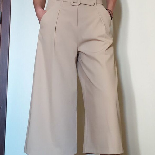 River Island μπεζ ζιπ κιλότ no S καινούργιο