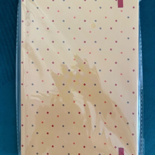 Notebook beige with colorful polka dots, new, 21 cm x 14.5 cm