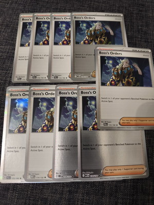 Boss's Orders (Ghetsis) Pokemon cards, pack of 9