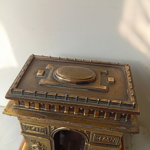 Music box jewelry holder Arc de Triomphe Paris used, bronze