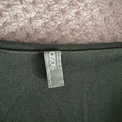 Asos sleeveless top new, cypress green with glitter